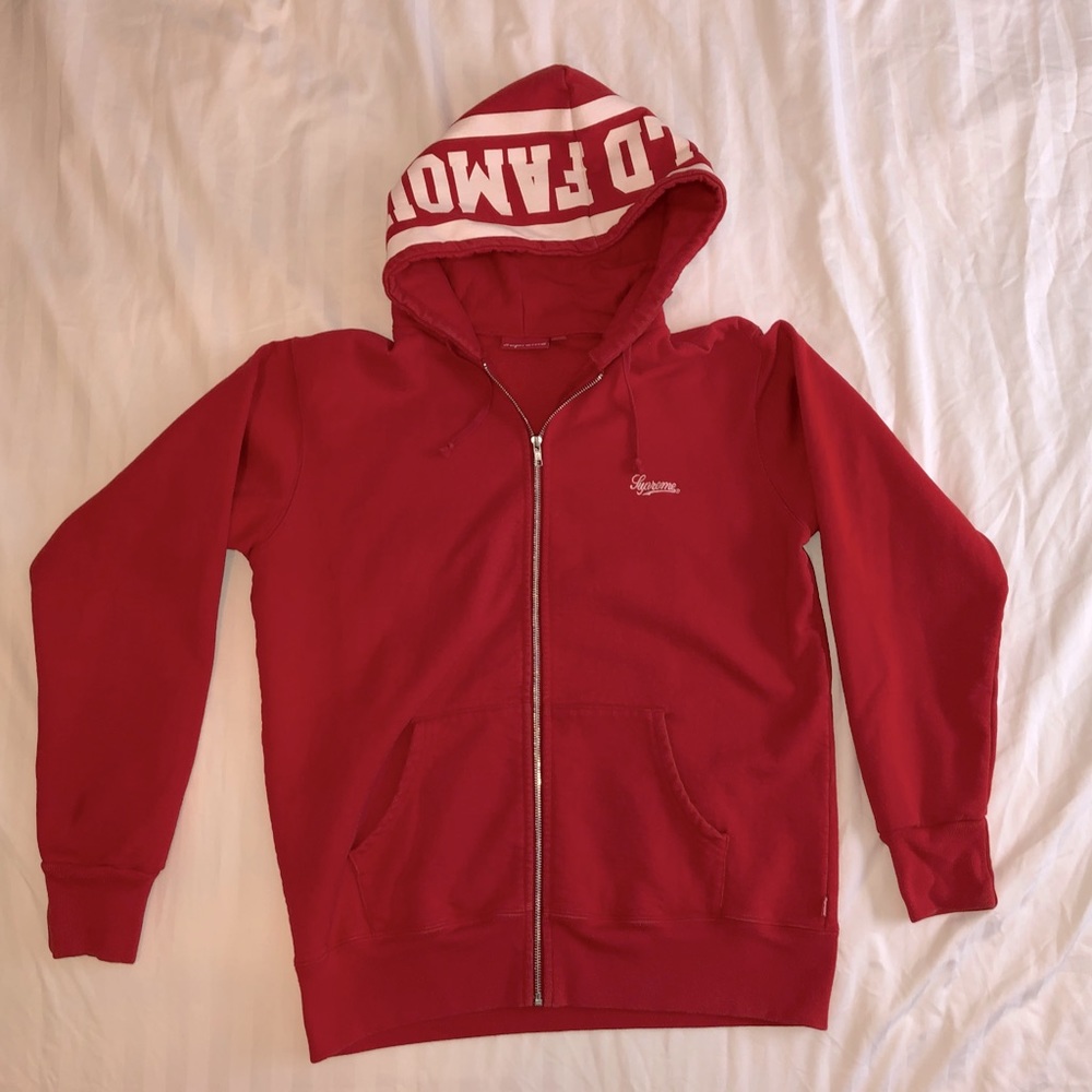 Supreme zip up hoodie. Men’s large.